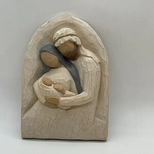 Vintage Willow Tree Nativity Holy Family A Child is Born Plaque - no box